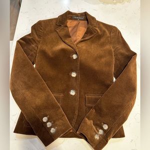 Theory Corduroy Rich Brown Blazer. Beautiful Condition. Like New! Size 0